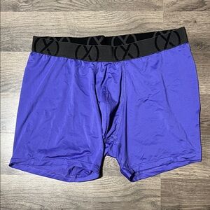 2xist Purple Boxer Briefs with Black Waistband